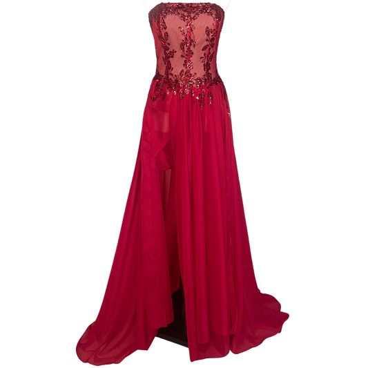 AUVORA CHERRY FLEUR CORSET GOWN