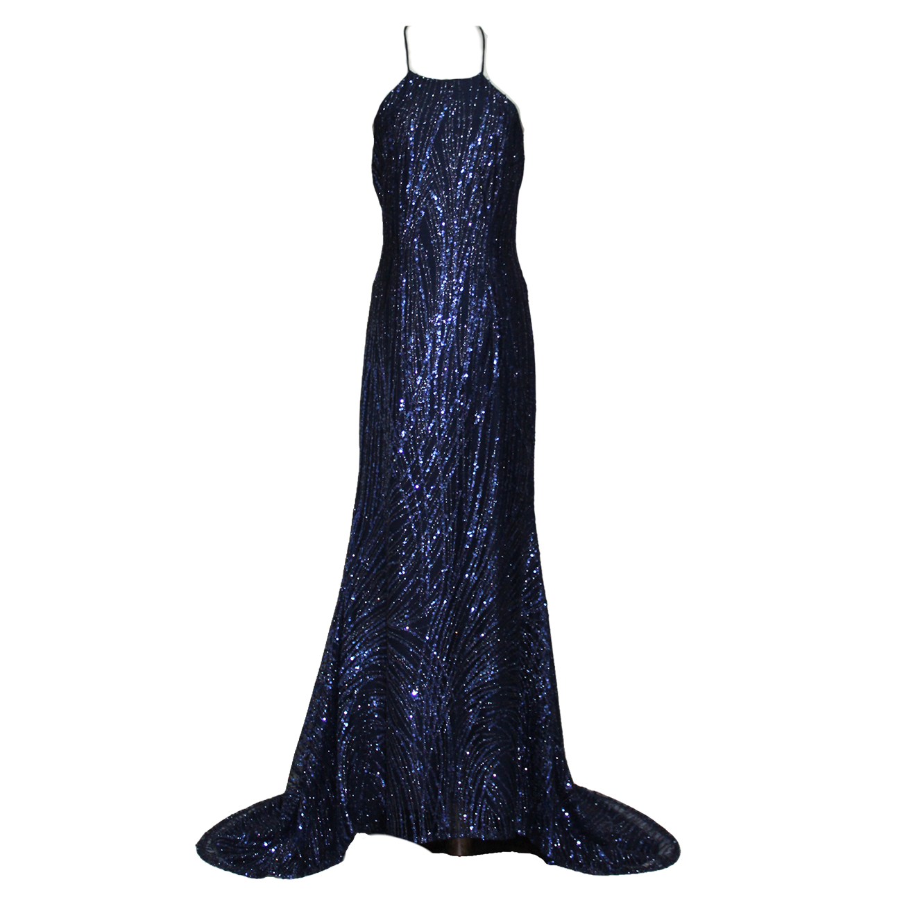 MIDNIGHT MOON HALTER GOWN